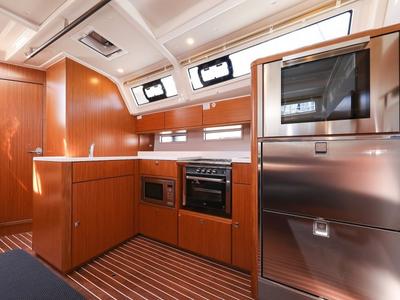Galley of Hana, a Bavaria Cruiser 46 Style sailboat at Grad Biograd na Moru, Croatia