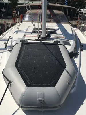 Deck of Lady Flora 3, a Bavaria C50 sailboat at Municipal Unit of Lefkada, Greece