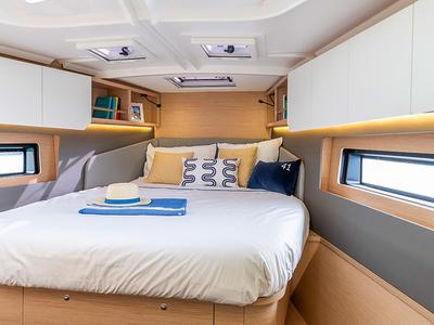 Cabin on Ifigenia, a Dufour 41 sailboat at Palermo, Italy