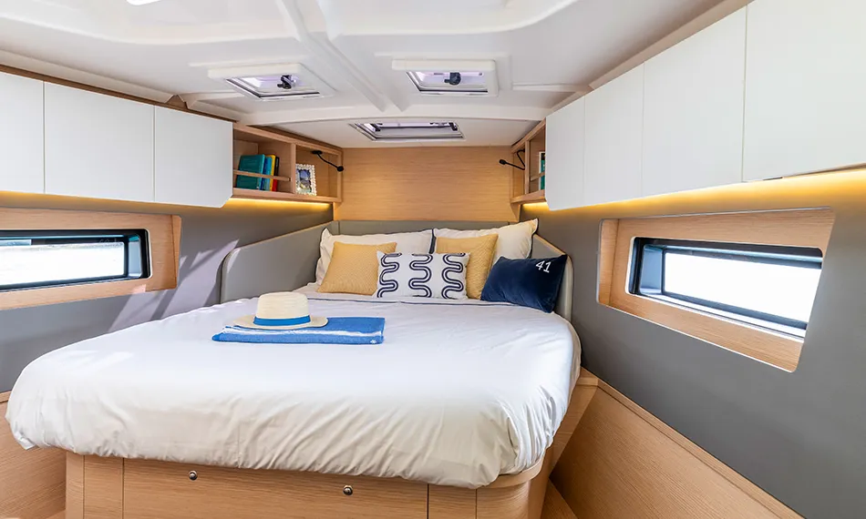 Cabin on Ifigenia, a Dufour 41 sailboat at Palermo, Italy