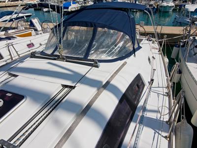 Deck of Mataa, a Beneteau Oceanis 43 sailboat at Betina, Croatia