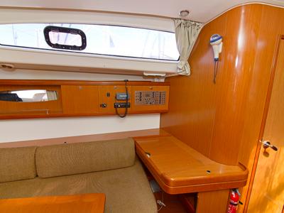 Salon of Mataa, a Beneteau Oceanis 43 sailboat at Betina, Croatia