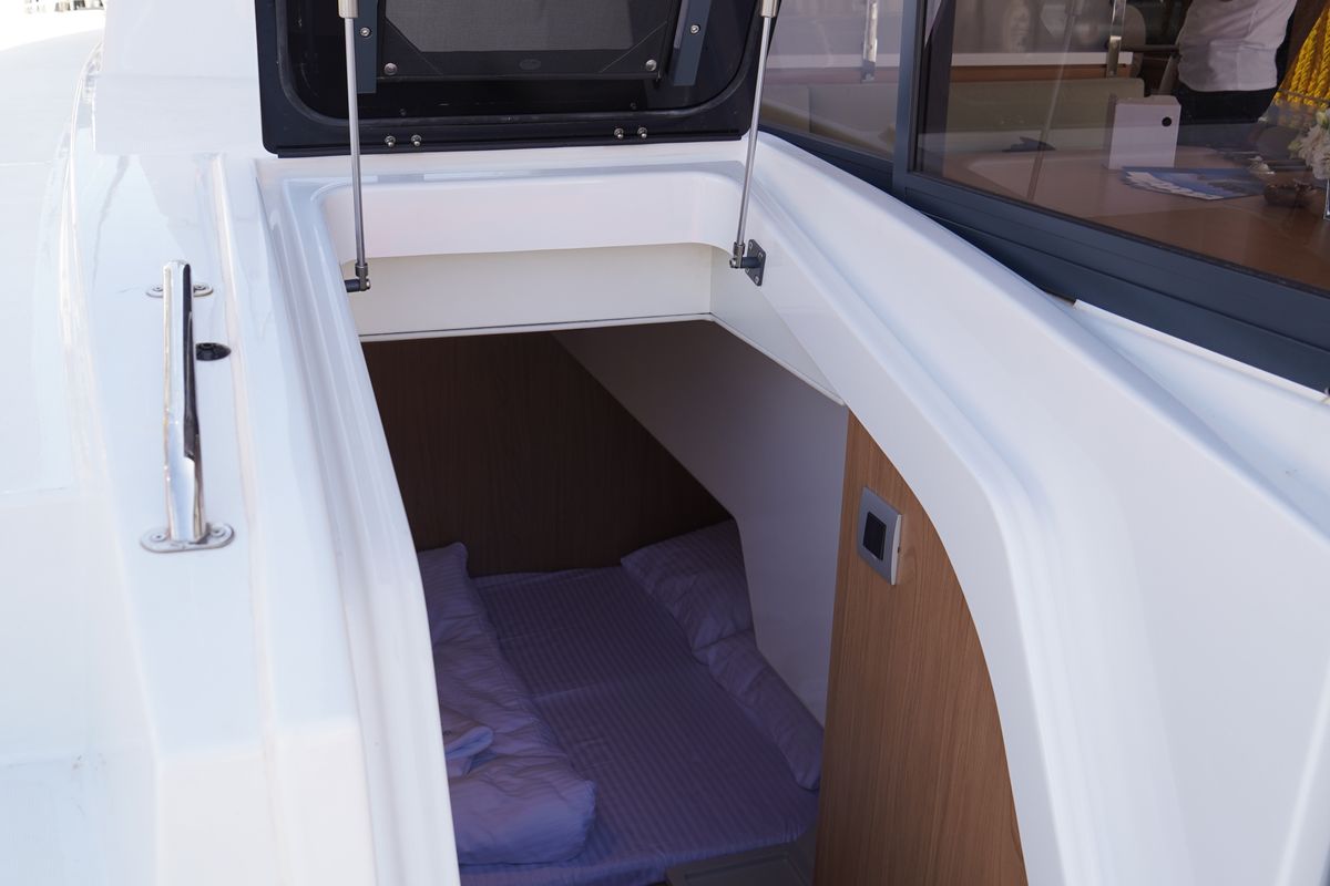 Cabin on Amelia, a Bali 4.6 catamaran at Bodrum, Turkey