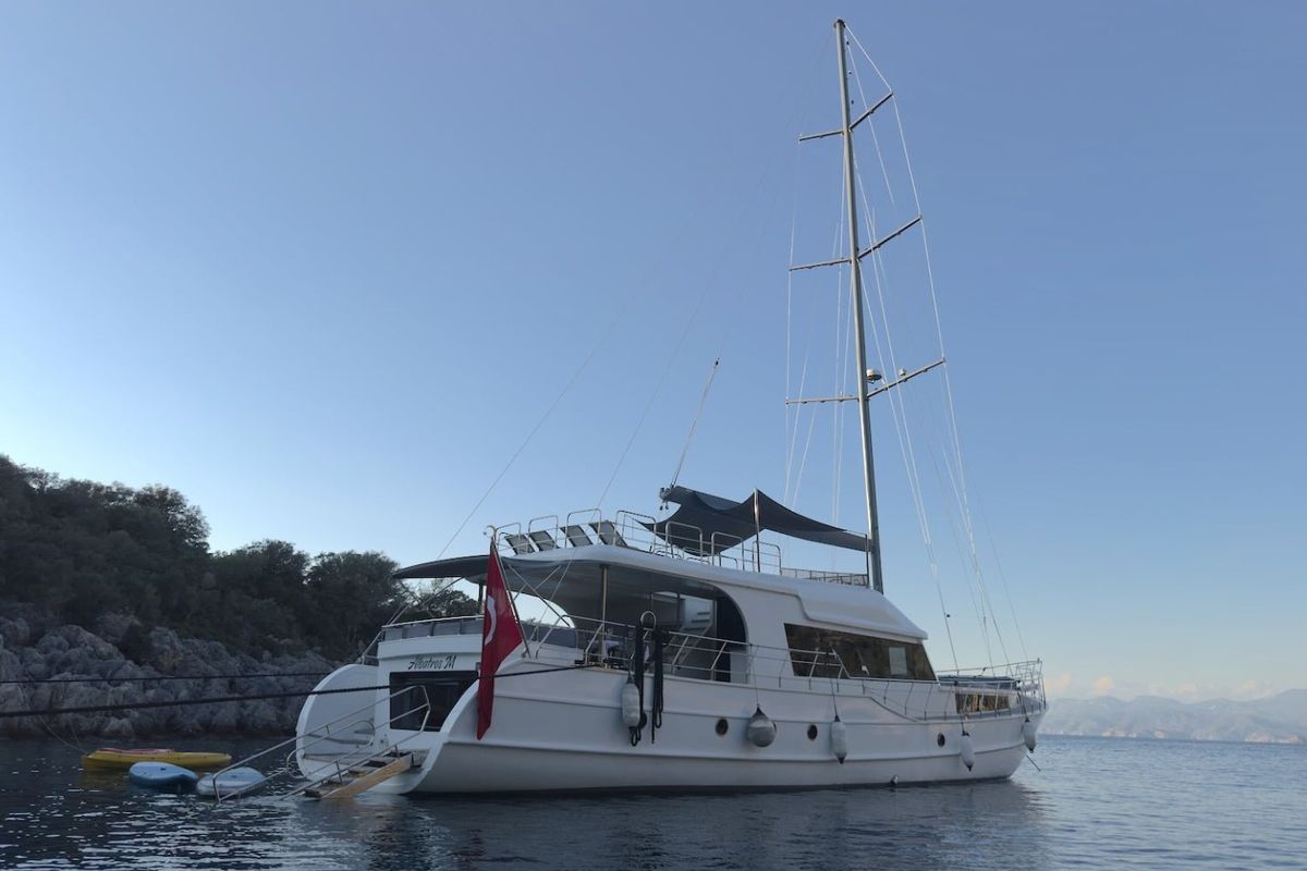 Exterior view of Albatros M, a Unknown Albatros M yacht at Fethiye, Turkey