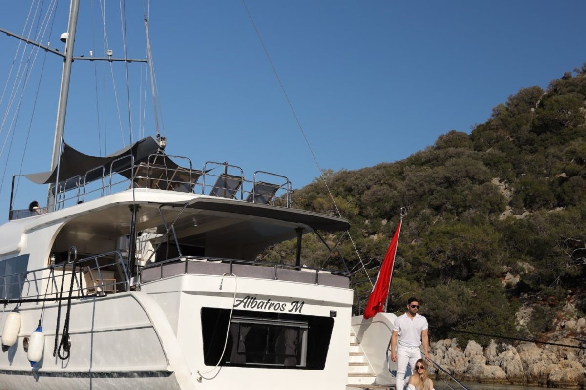 Exterior view of Albatros M, a Unknown Albatros M yacht at Fethiye, Turkey