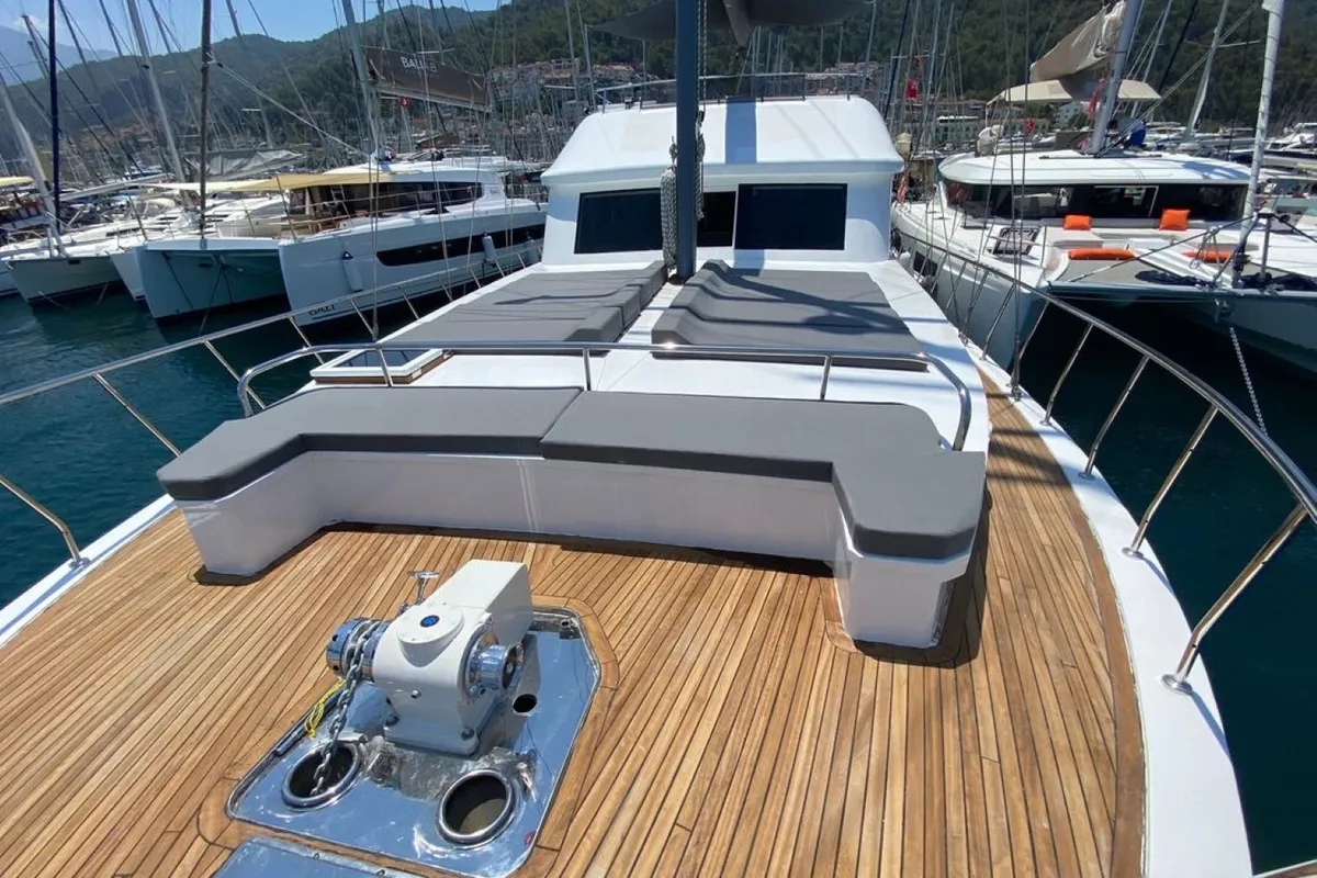 Deck of Albatros M, a Unknown Albatros M yacht at Fethiye, Turkey