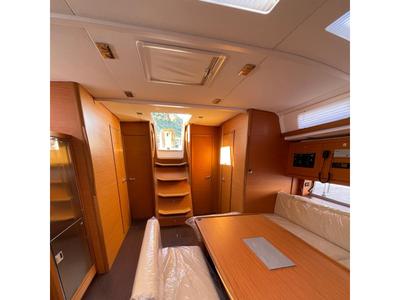 Salon of Egusa, a Dufour 470 sailboat at Cagliari, Italy