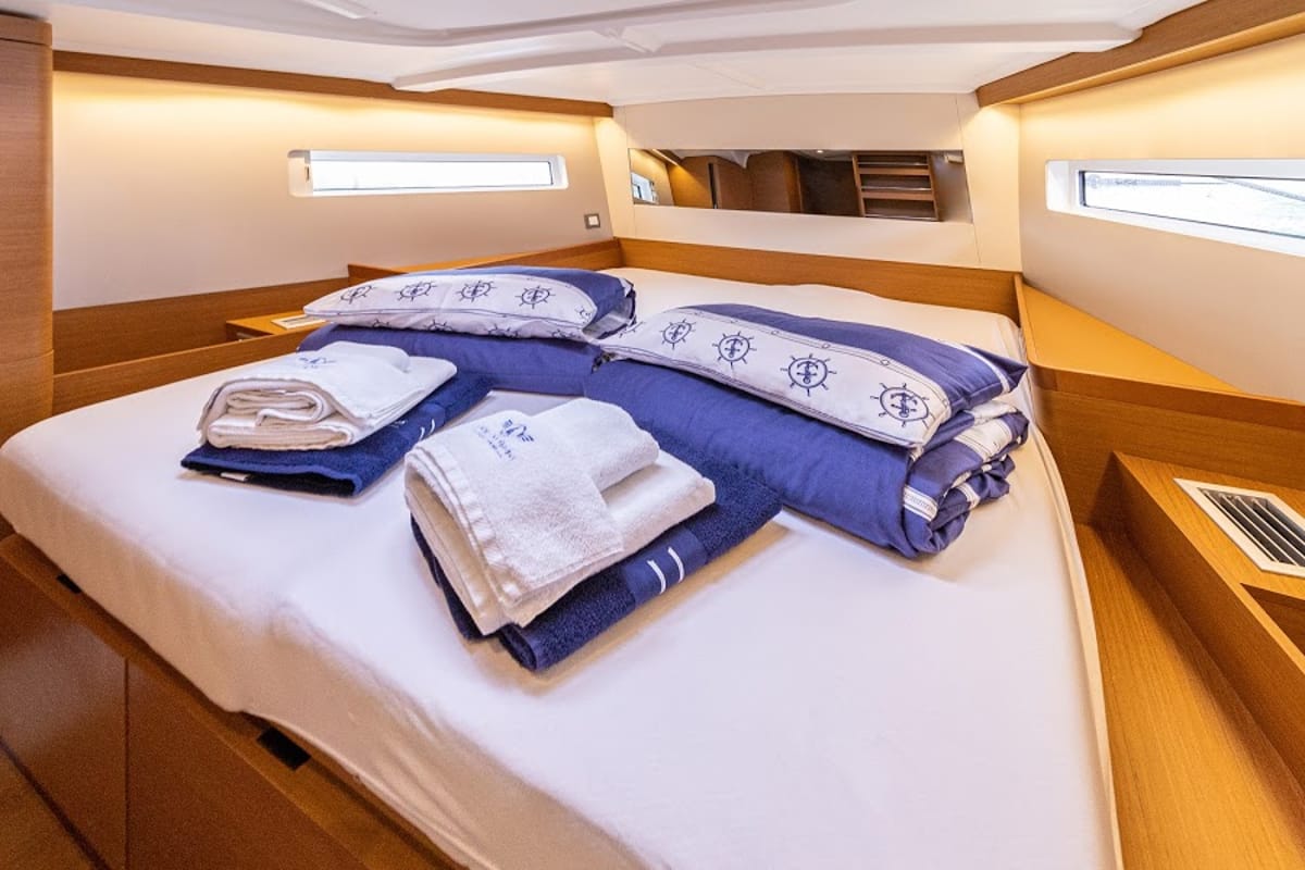 Cabin on Roy, a Dufour 48 Catamaran catamaran at Primošten, Croatia