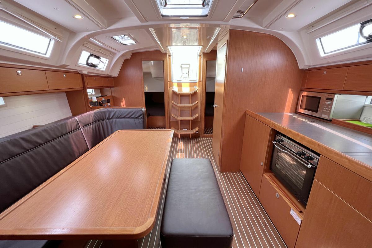 Salon of Pepper, a Bavaria Cruiser 41 sailboat at Barth, Germany
