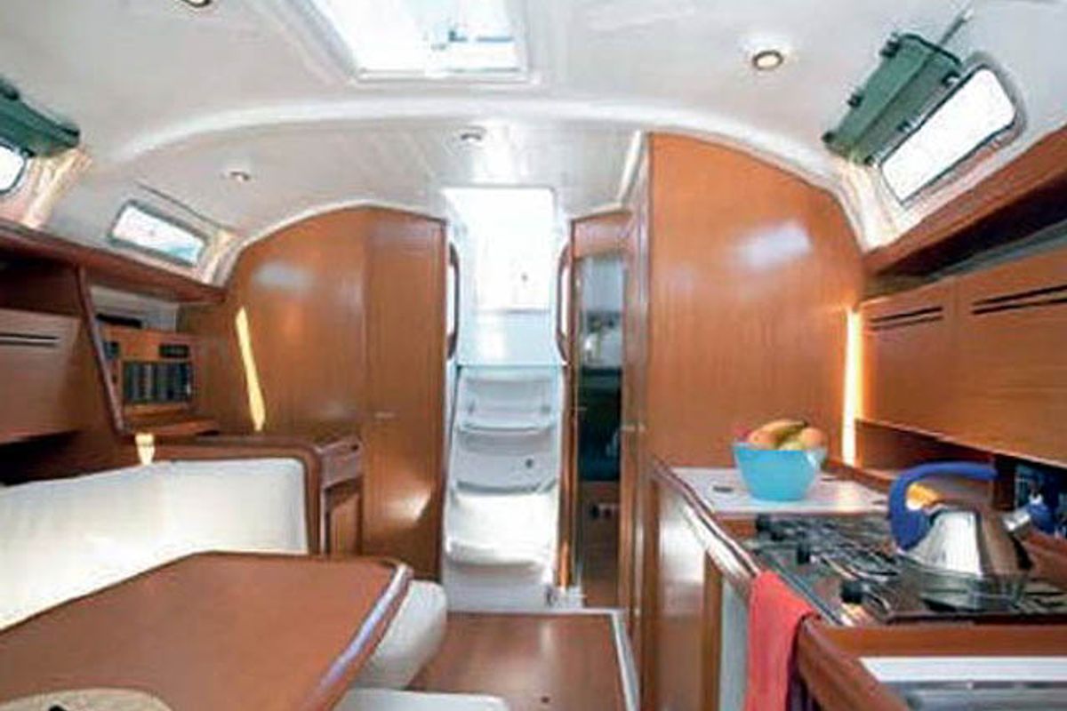 Salon of Rhodes Yachting, a Beneteau Cyclades 39.3 sailboat at Municipal Unit of Rhodes, Greece