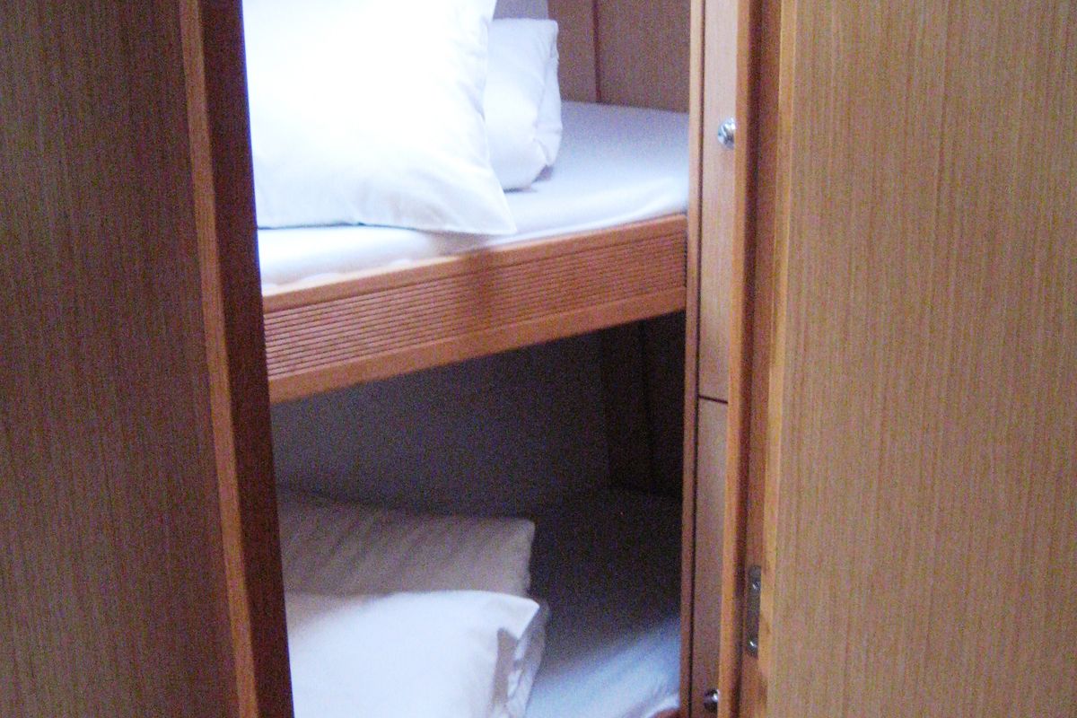 Cabin on Six, a Bavaria Cruiser 51 sailboat at Tonnarella, Italy