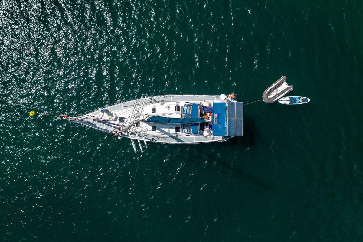 Exterior view of Sargantal Zulu, a Alubat Yachts Cigale 16 sailboat at Port d'Andratx, Spain