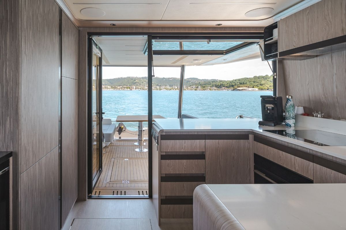 Cabin on Seven Seas, a Greenline 58 Fly yacht at Pirovac, Croatia