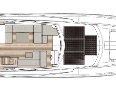 Deck of Seven Seas, a Greenline 58 Fly yacht at Pirovac, Croatia