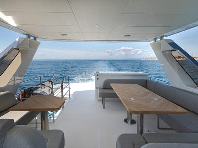 Galley of Seven Seas, a Greenline 58 Fly yacht at Pirovac, Croatia