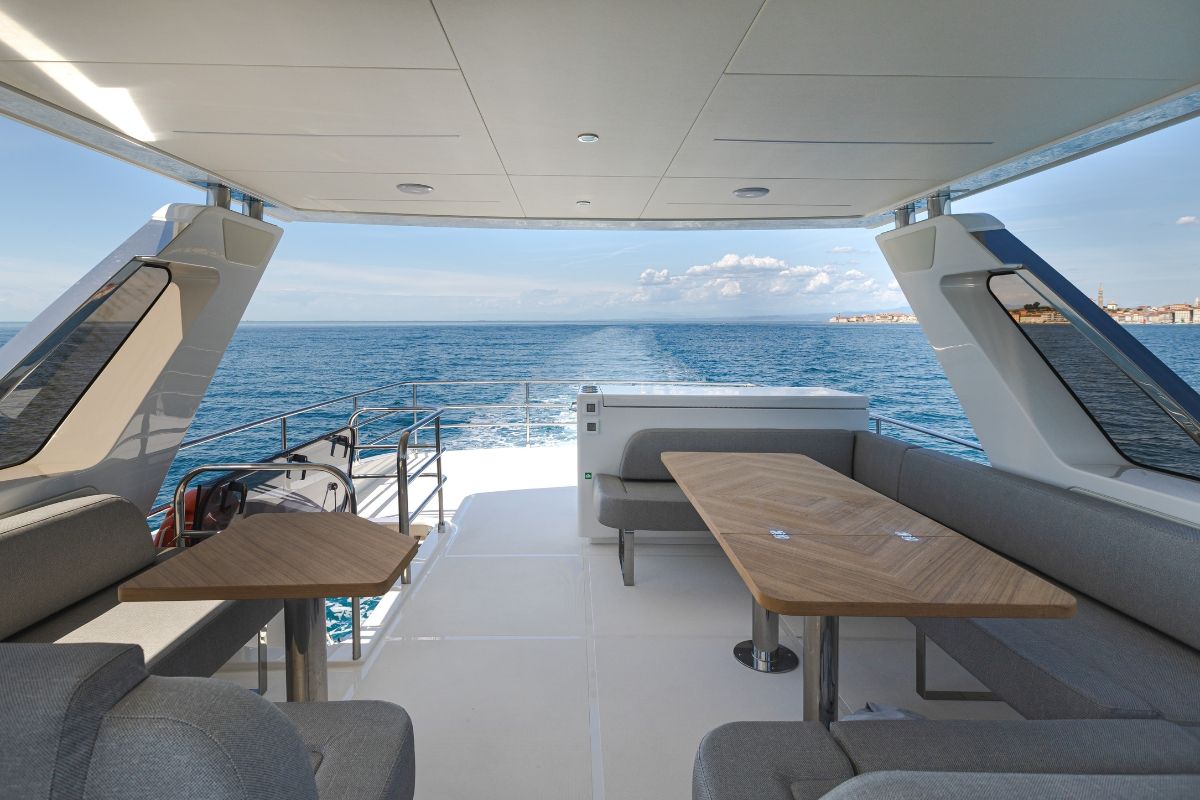 Galley of Seven Seas, a Greenline 58 Fly yacht at Pirovac, Croatia
