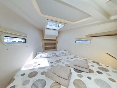 Cabin on Brukus, a Hanse Yachts Hanse 388 sailboat at Grad Biograd na Moru, Croatia