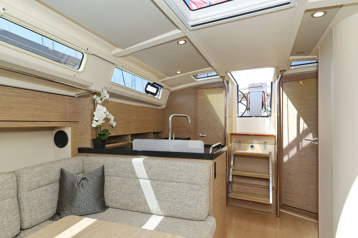 Salon of Brukus, a Hanse Yachts Hanse 388 sailboat at Grad Biograd na Moru, Croatia