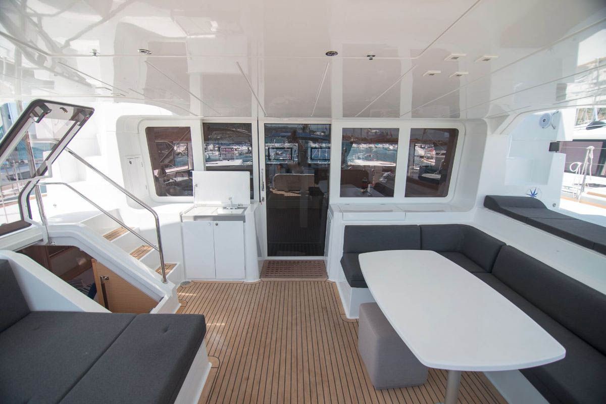 El Presidente 721/2025, a Lagoon 52 F catamaran at Palma de Mallorca, Spain