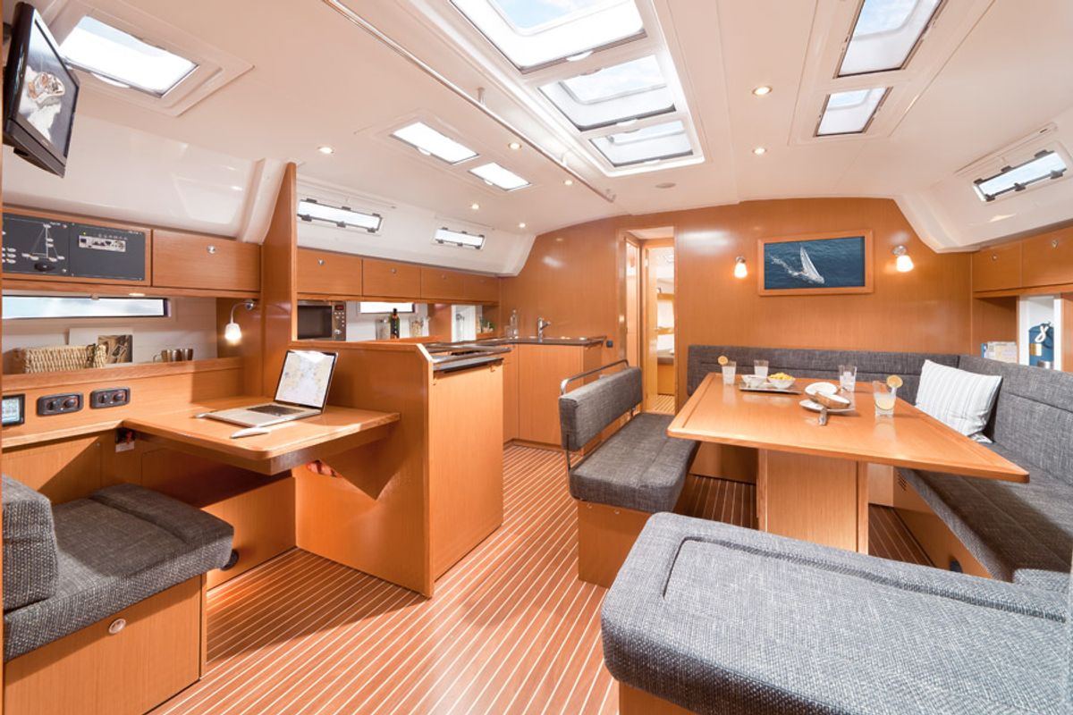 Salon of Veloce, a Bavaria Cruiser 50 sailboat at Općina Sukošan, Croatia