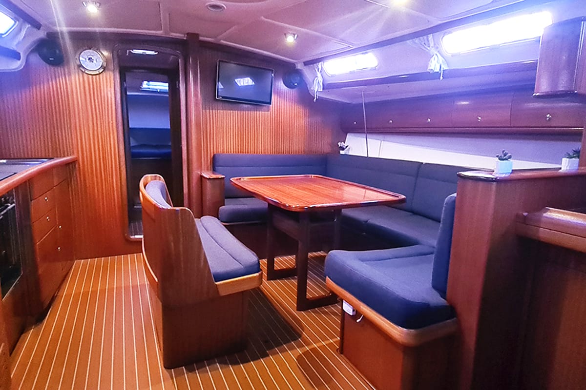 Galley of Gin, a Bavaria 44 sailboat at Punat, Croatia