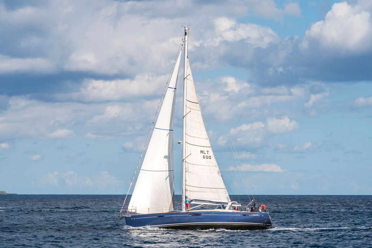 Exterior view of Ultreya, a Beneteau Oceanis 60 sailboat at Municipal Unit of Lefkada, Greece