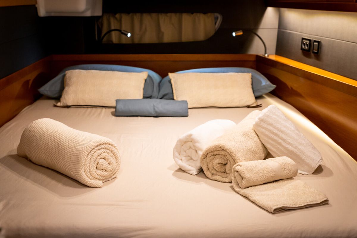 Cabin on Ultreya, a Beneteau Oceanis 60 sailboat at Municipal Unit of Lefkada, Greece