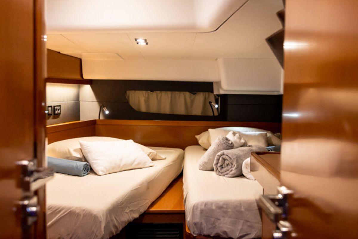 Cabin on Ultreya, a Beneteau Oceanis 60 sailboat at Municipal Unit of Lefkada, Greece