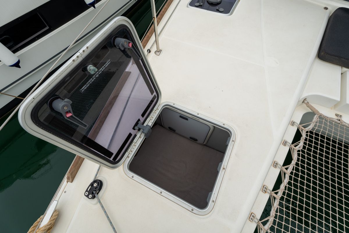 Mascalzone Lametino, a Lagoon 40 catamaran at Salerno, Italy