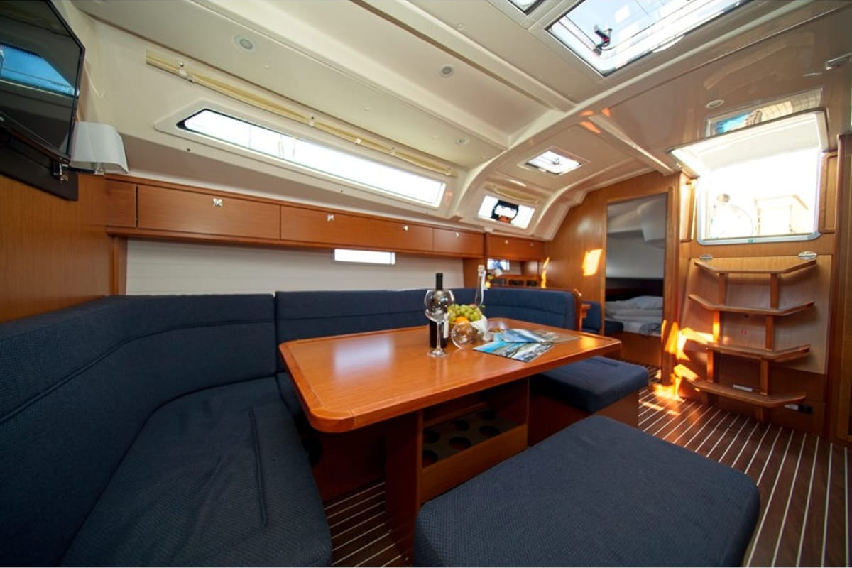 Salon of Mh 66, a Bavaria Cruiser 41 sailboat at Murter, Croatia