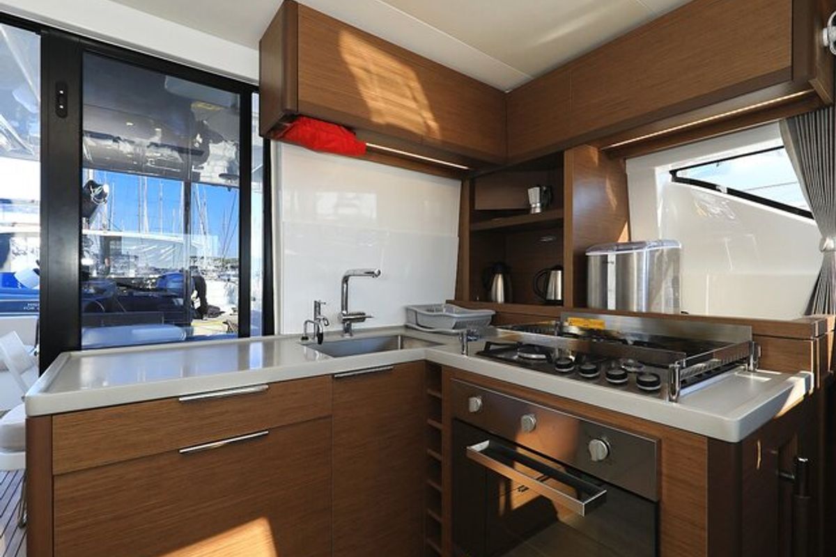 Galley of Ragnar, a Lagoon 50 OW catamaran at Općina Sukošan, Croatia
