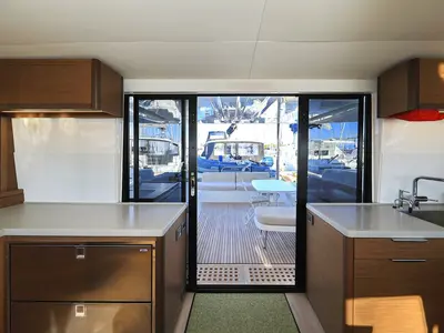 Galley of Ragnar, a Lagoon 50 OW catamaran at Općina Sukošan, Croatia