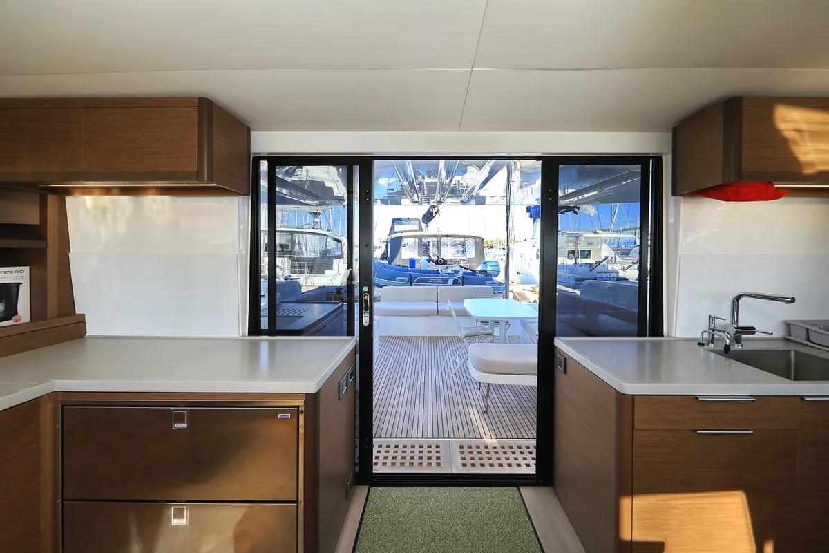 Galley of Ragnar, a Lagoon 50 OW catamaran at Općina Sukošan, Croatia