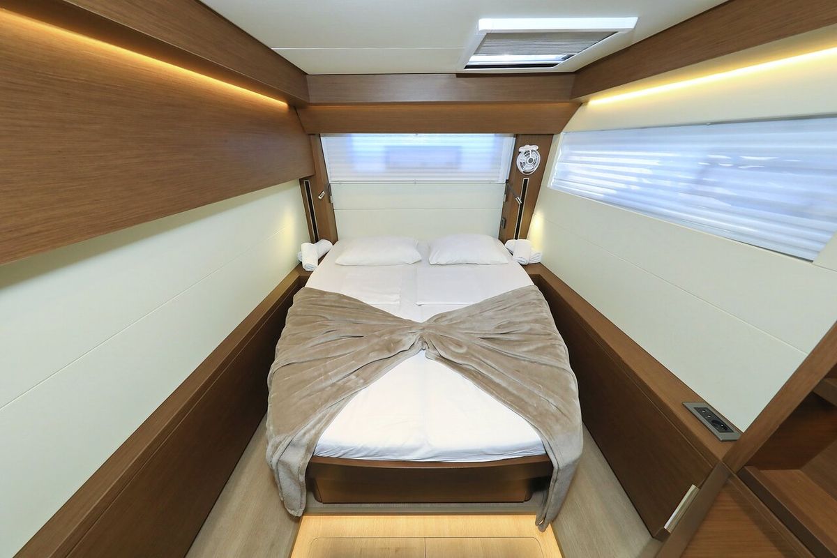 Cabin on Ragnar, a Lagoon 50 OW catamaran at Općina Sukošan, Croatia