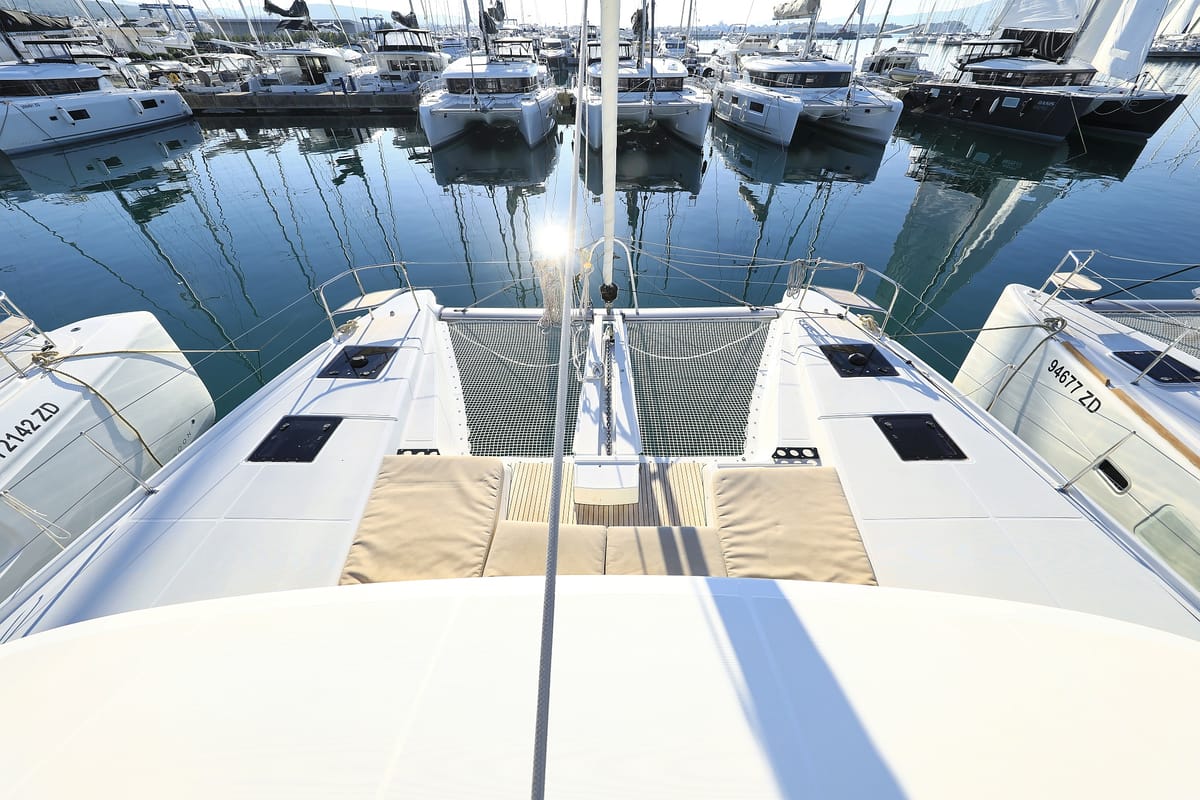 Exterior view of Ragnar, a Lagoon 50 OW catamaran at Općina Sukošan, Croatia