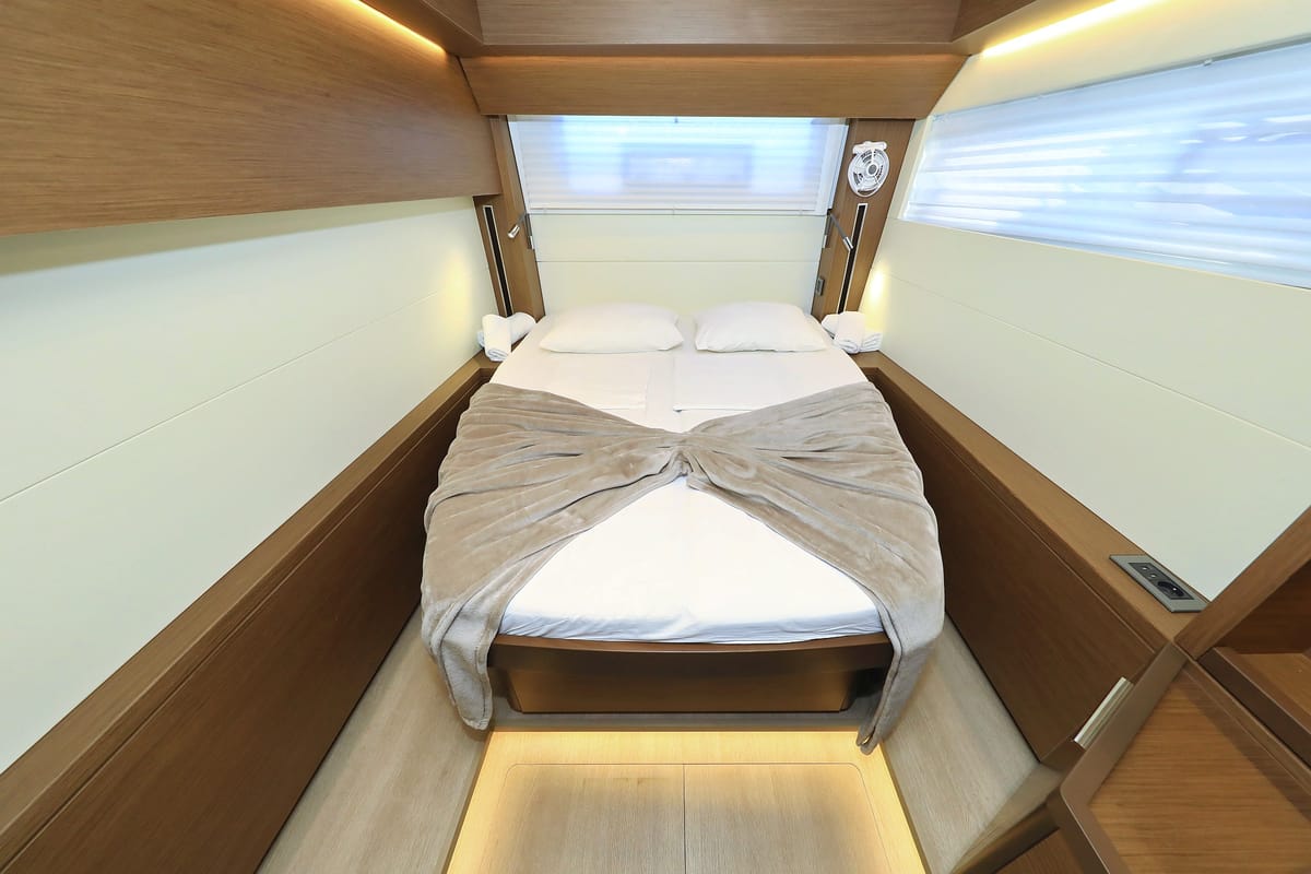 Cabin on Ragnar, a Lagoon 50 OW catamaran at Općina Sukošan, Croatia