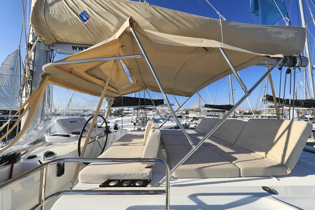 Galley of Ragnar, a Lagoon 50 OW catamaran at Općina Sukošan, Croatia