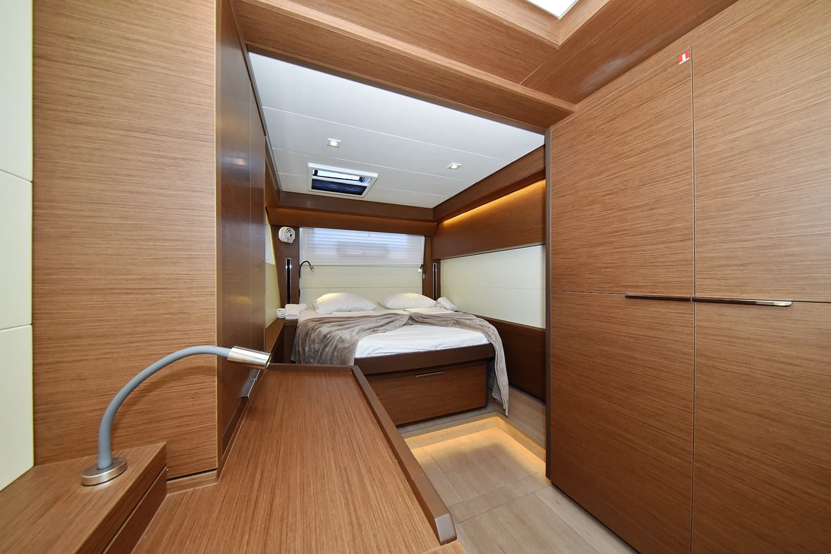 Cabin on Ragnar, a Lagoon 50 OW catamaran at Općina Sukošan, Croatia