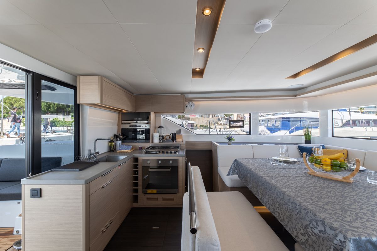 Galley of Negroni, a Lagoon 51 catamaran at Općina Rogoznica, Croatia