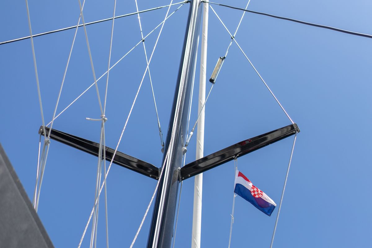 Negroni, a Lagoon 51 catamaran at Općina Rogoznica, Croatia