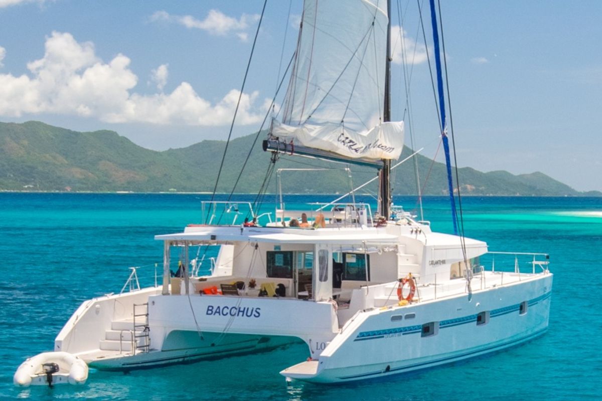Exterior view of Cabin B06 (RM), a Catlante catamarans Catlante 600 catamaran at Eden Island Marina, Seychelles