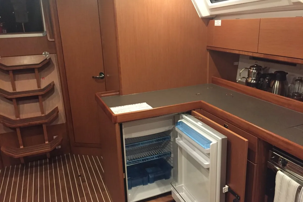 Galley of Topcu, a Bavaria Cruiser 46 sailboat at Fethiye, Turkey