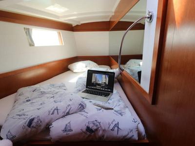 Cabin on Oceanis 48 Classic, a Beneteau Oceanis 48 sailboat at Cannigione, Italy