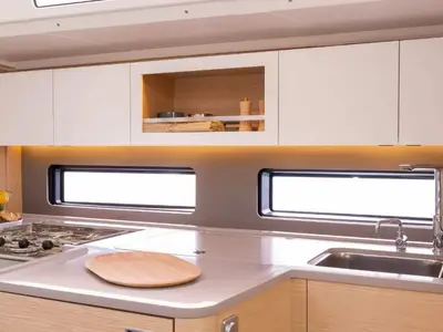 Galley of Sunsail 41.3 Premium, a Dufour 41 sailboat at Road Town, British Virgin Islands