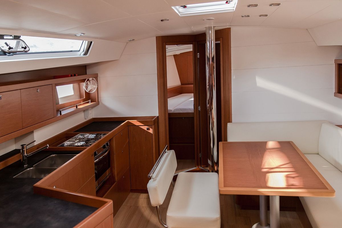 Galley of Mambo 1, a Beneteau Oceanis 45 sailboat at Tivat, Montenegro