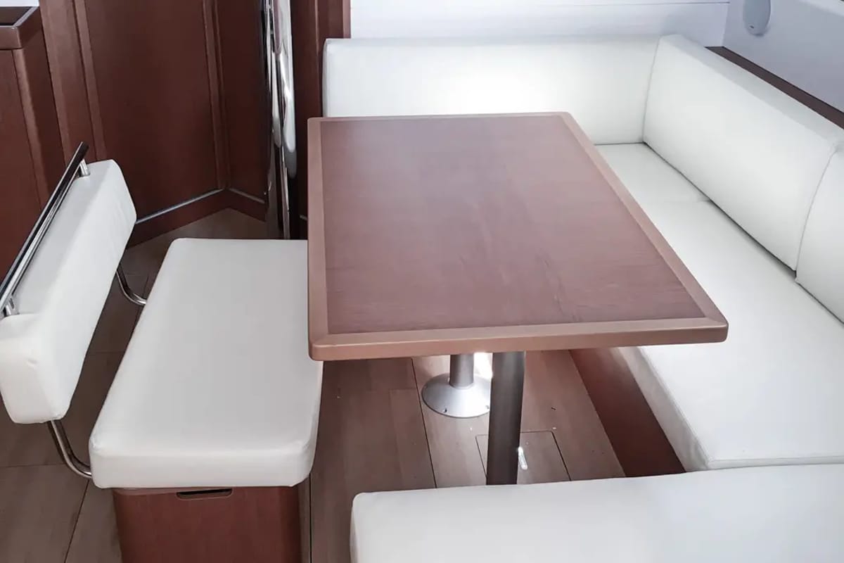 Salon of Mambo 1, a Beneteau Oceanis 45 sailboat at Tivat, Montenegro