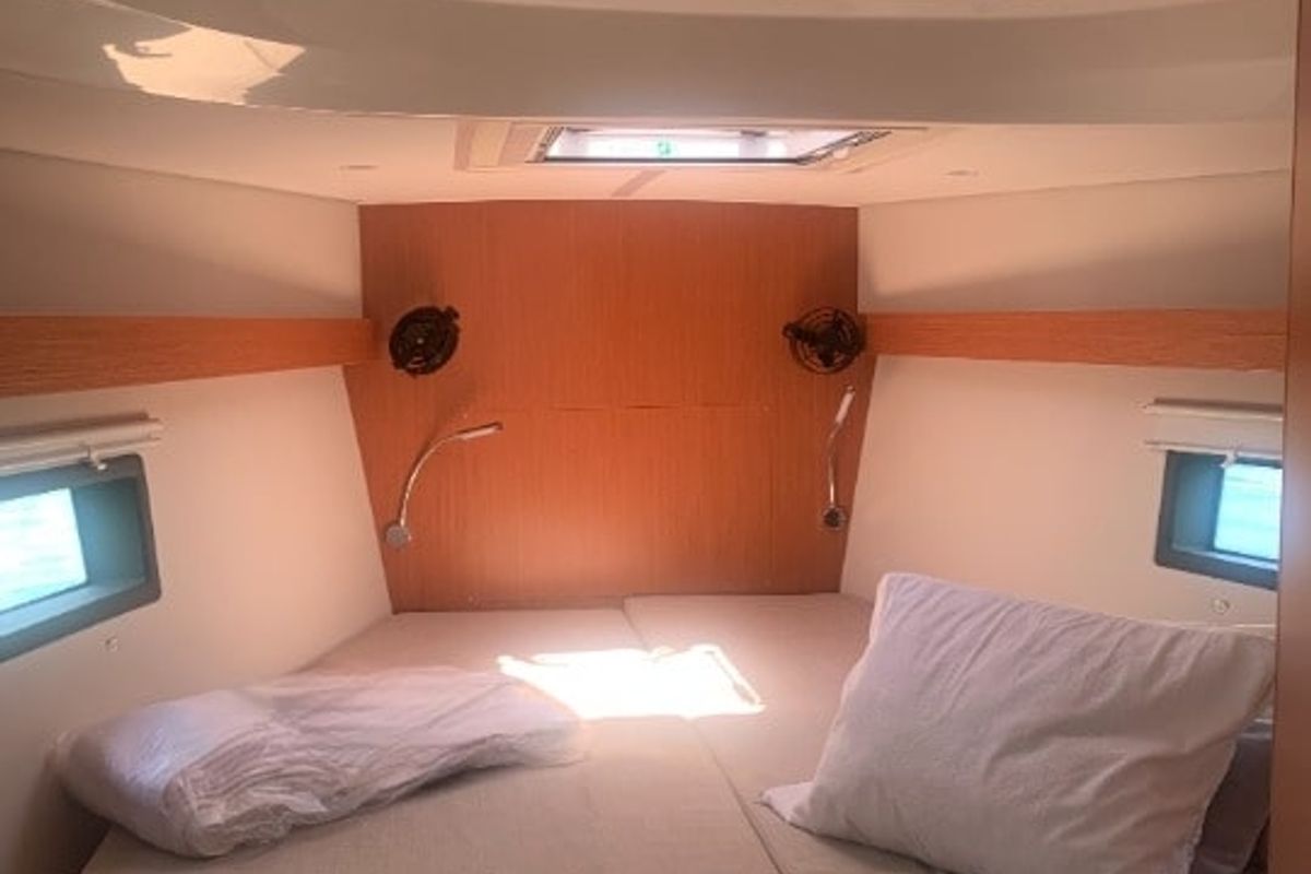 Cabin on Maia, a Bavaria C42 sailboat at Athens, Greece