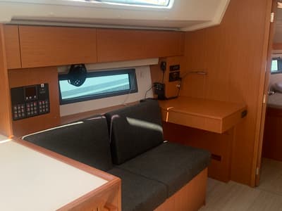 Salon of Maia, a Bavaria C42 sailboat at Athens, Greece