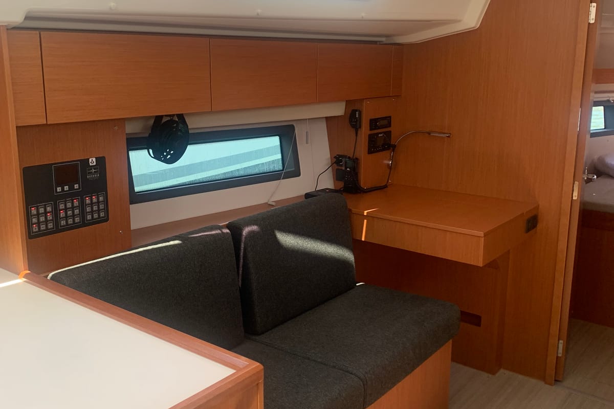 Salon of Maia, a Bavaria C42 sailboat at Athens, Greece