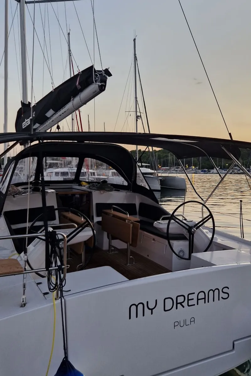 Exterior view of My Dreams, a Elan Impression 45 sailboat at Grad Pula, Croatia